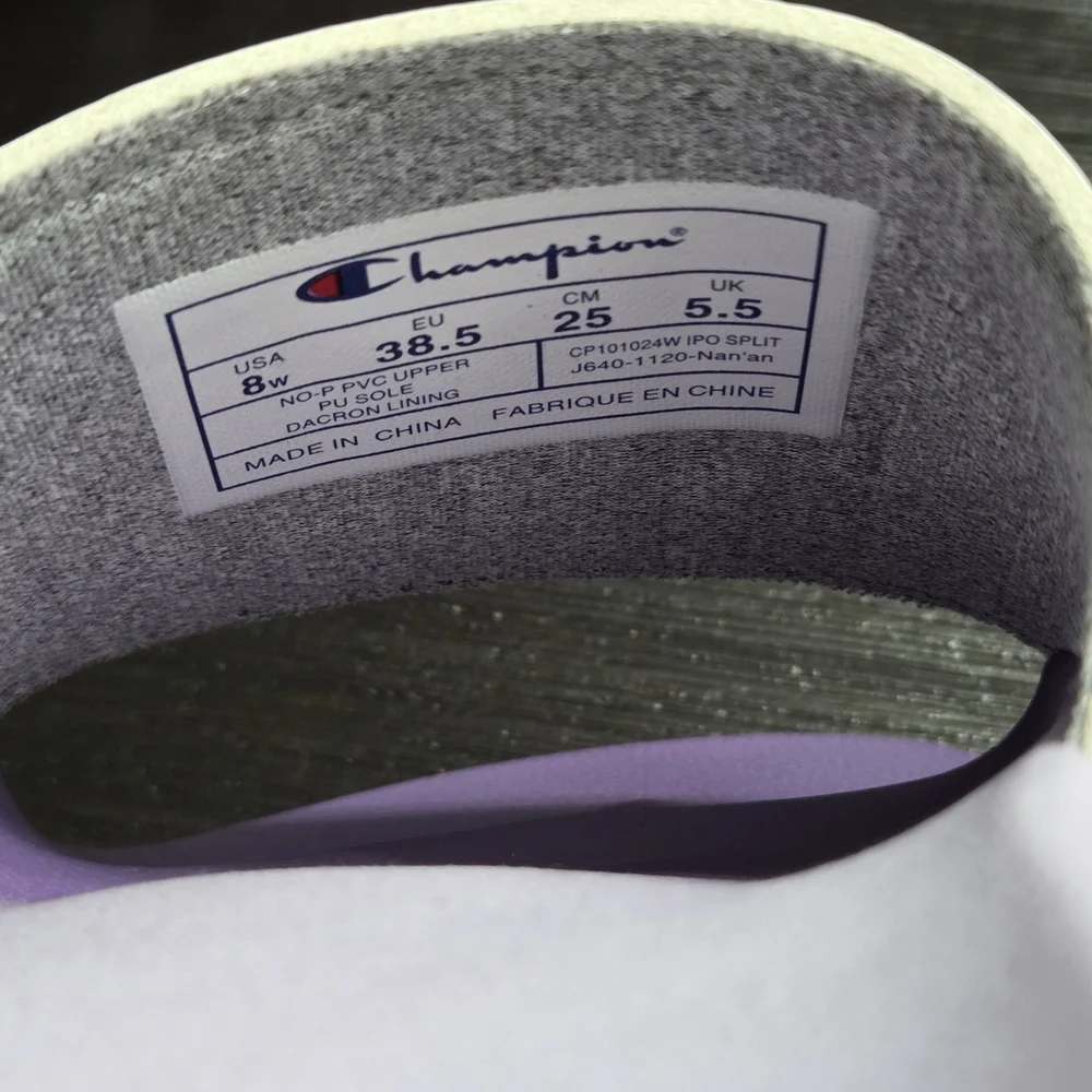 Champion Lilac & White Slide Sandals - Picture 5 of 9